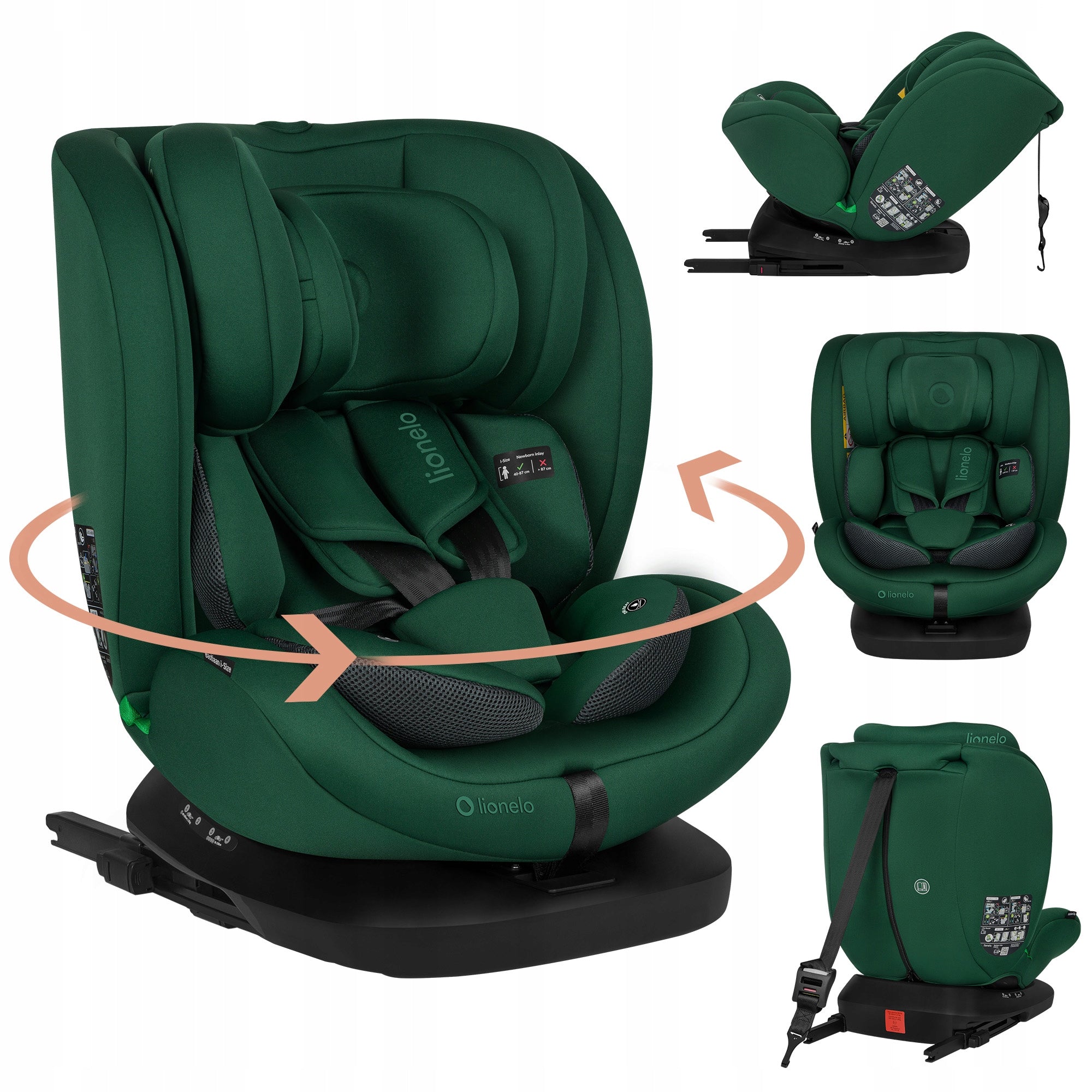 SWIVEL CAR SEAT isofix40-150cm tall Lionelo BASTIAAN I-SIZE Packaging status original