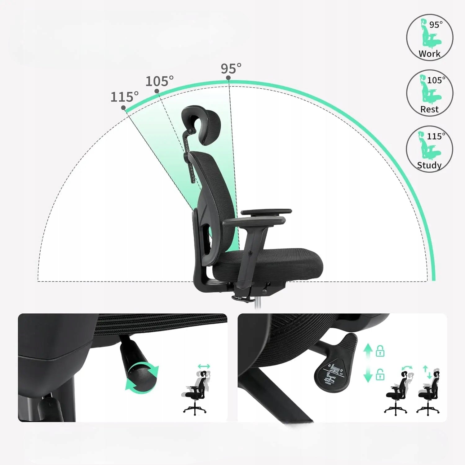 SWIVEL CHAIR FLEXISPOT ERGONOMIC COMPUTER BUIR CHAIR PRO Packaging status original