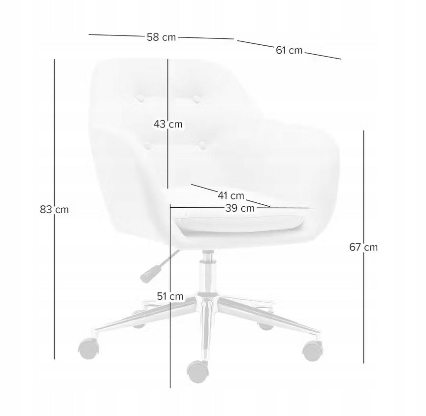 SWIVEL CHAIR FREDRIKS UPHOLSTERED OFFICE SOFT ADJUSTABLE COMFORTABLE Manufacturer code 1000356452