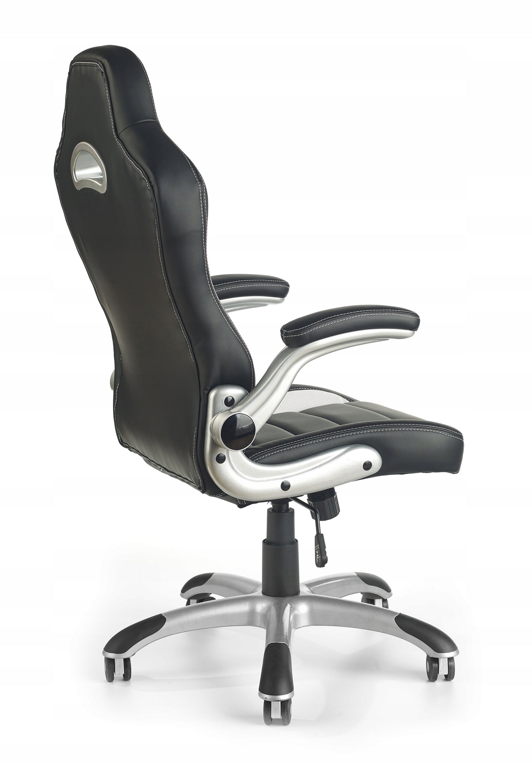 SWIVEL CHAIR LOTUS ECO LEATHER-BLACK/ ASH Brand Halmar