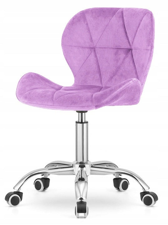 SWIVEL CHAIR PINK ADJUSTABLE VELOUR FOR VANITY DESK LUGANO Packaging status original