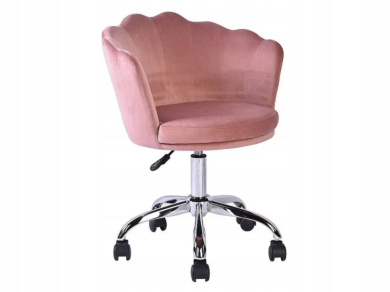 SWIVEL CHAIR ROSE VELVET PINK ANTIQUE BLUVEL 52