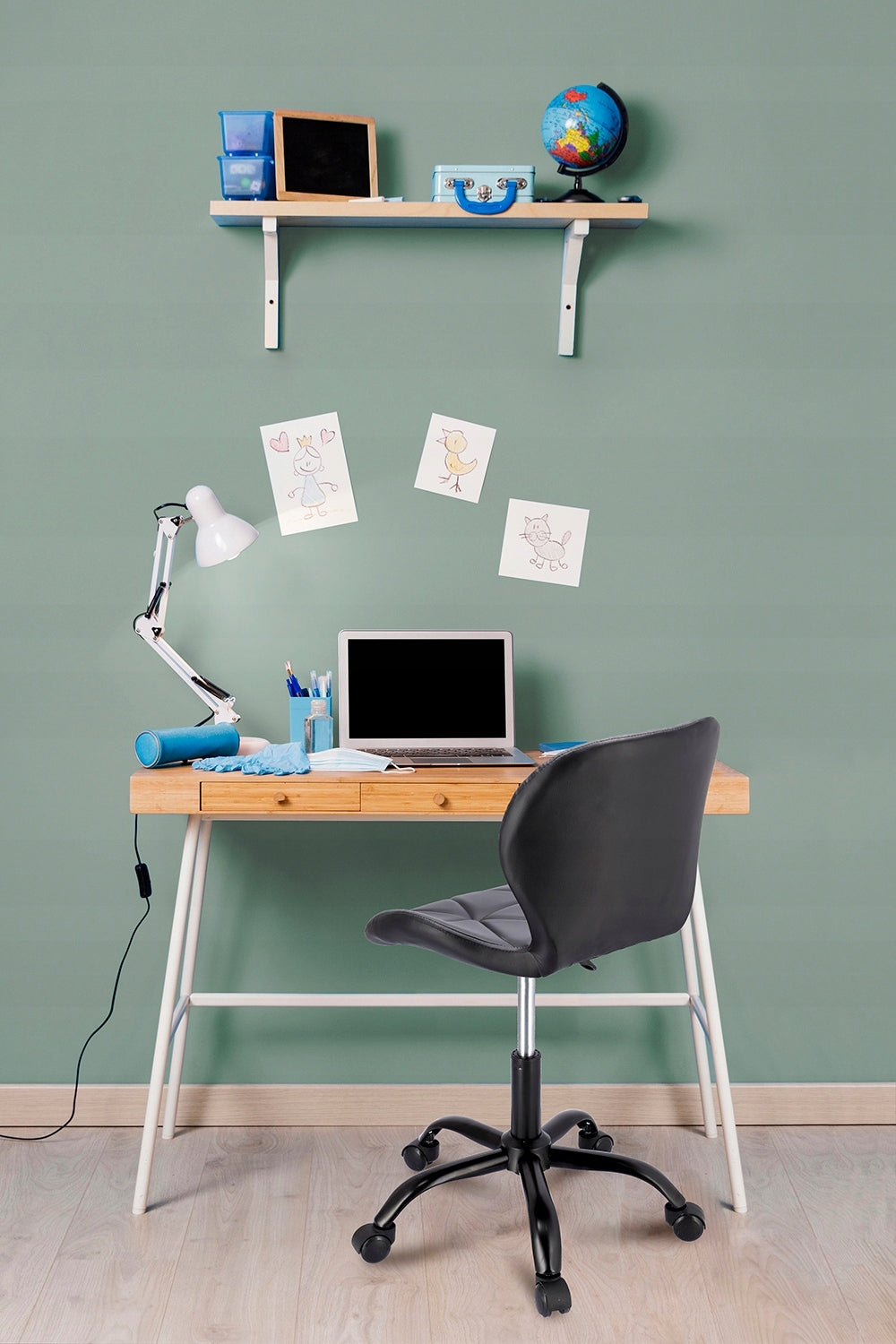 SWIVEL CHAIR on Wheels Office Chair for Living Room Desk ENDO Faux Leather Manufacturer code z poduszką nowoczesne