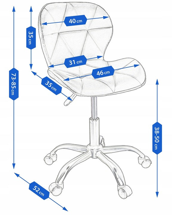 SWIVEL CHAIR on wheels OFFICE CHAIR for living room desk ENDO Faux Leather Brand Jumi