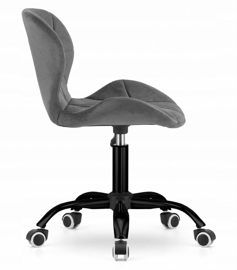 SWIVEL Chair Upholstered Velour Office Desk Chair GREY LOFT Packaging status original