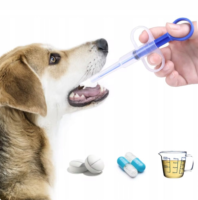 SYRINGE APPLICATOR FOR ADMINISTERING TABLETS TO CATS DOGS DISPENSER Color multicolor