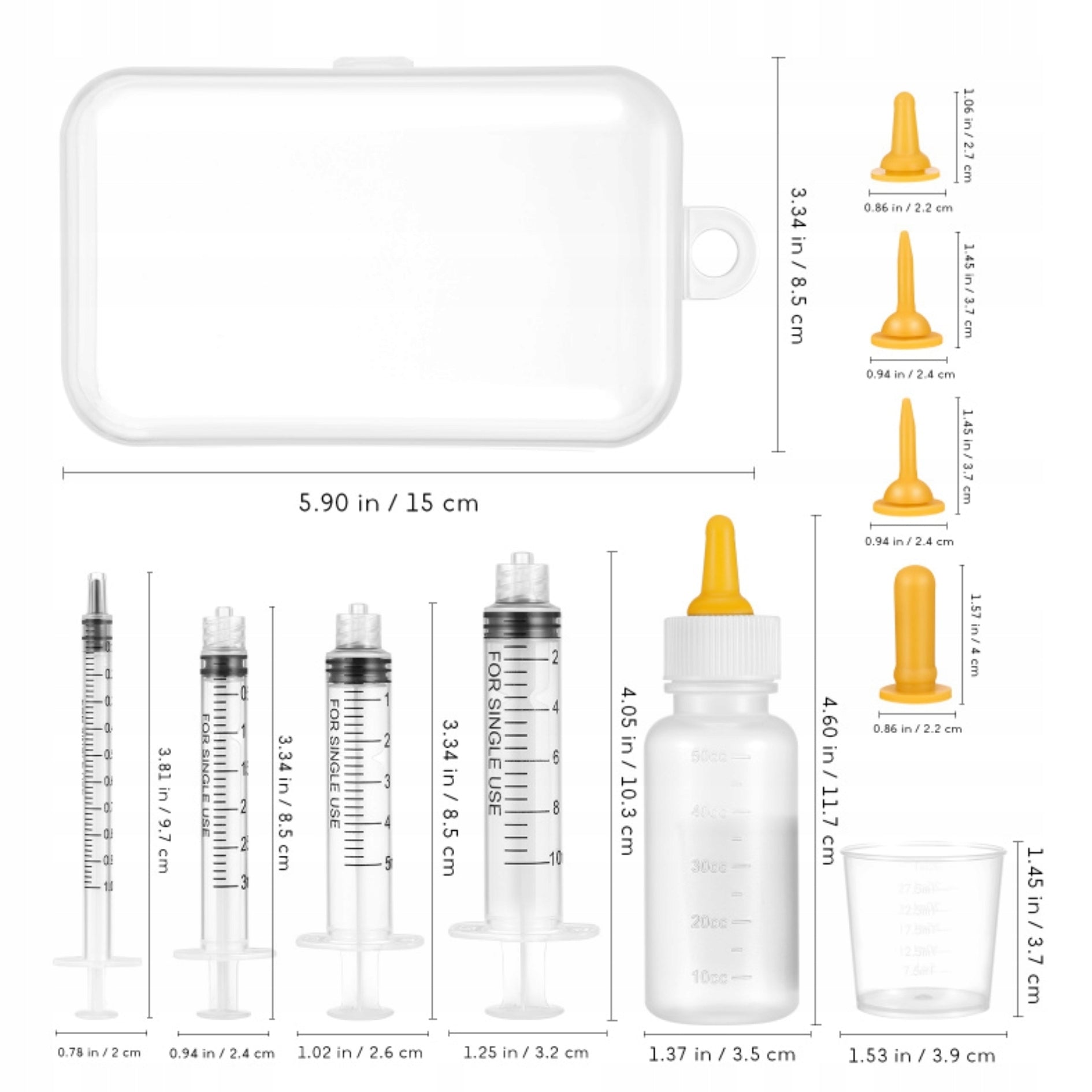 SYRINGES DOG FEEDING BOTTLE KITTEN PUPPIES + PACIFIERS Brand Woofy