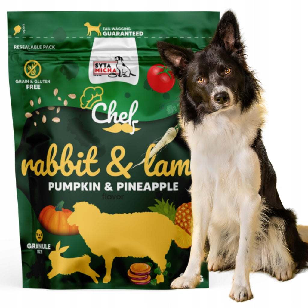 SYTA MICHA CHEF Dry food with Rabbit and lamb, pumpkin and pineapple 1,5kg Packaging status original
