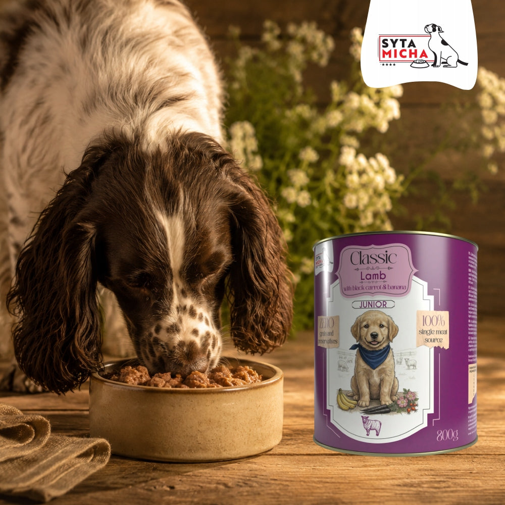 SYTA MICHA CLASSIC JUNIOR DOG FOOD - LAMB WITH CARROTS, 800G Manufacturer code 5908042494274