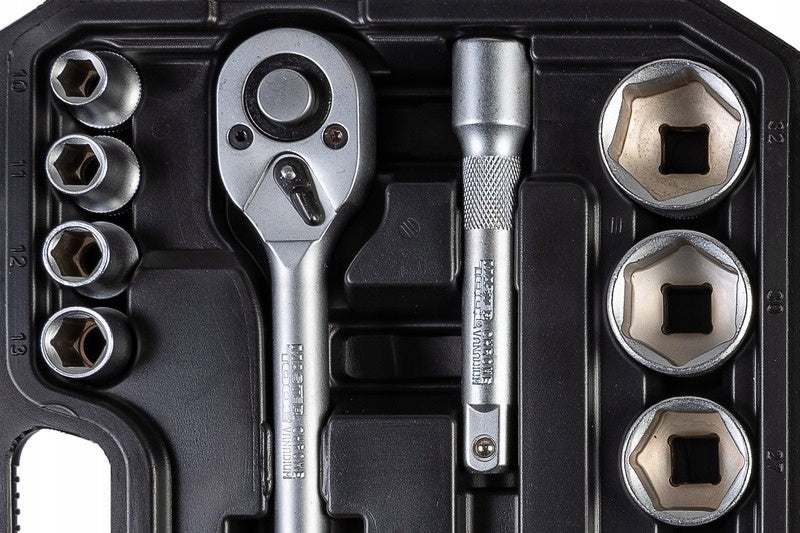 Sada nástrčných hlavíc 1/2" 10–32 mm, CrV, račňa 72 zubov, 21 ks Manufacturer code 78-4021