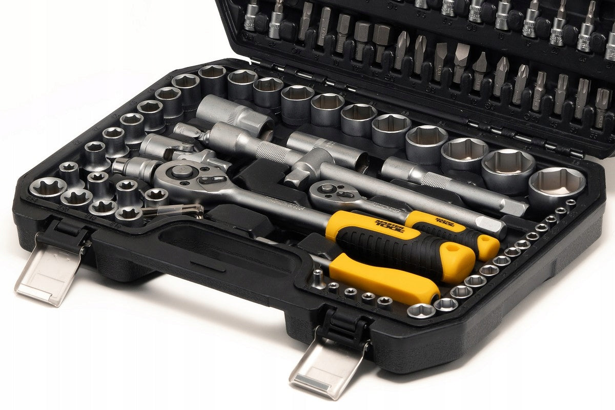 Sada nástrčných hlavíc 1/4" - 1/2" CrV račňa 72Т 108 ks Brand Mastertool