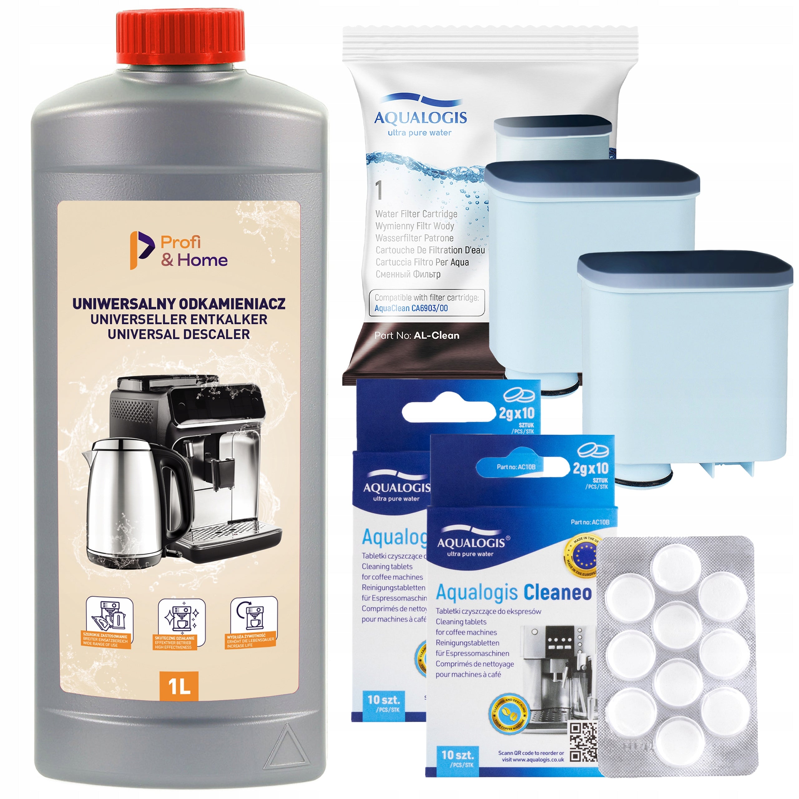 Saeco Philips Espresso Machine Cleaning Kit Descaler Tablets Filter