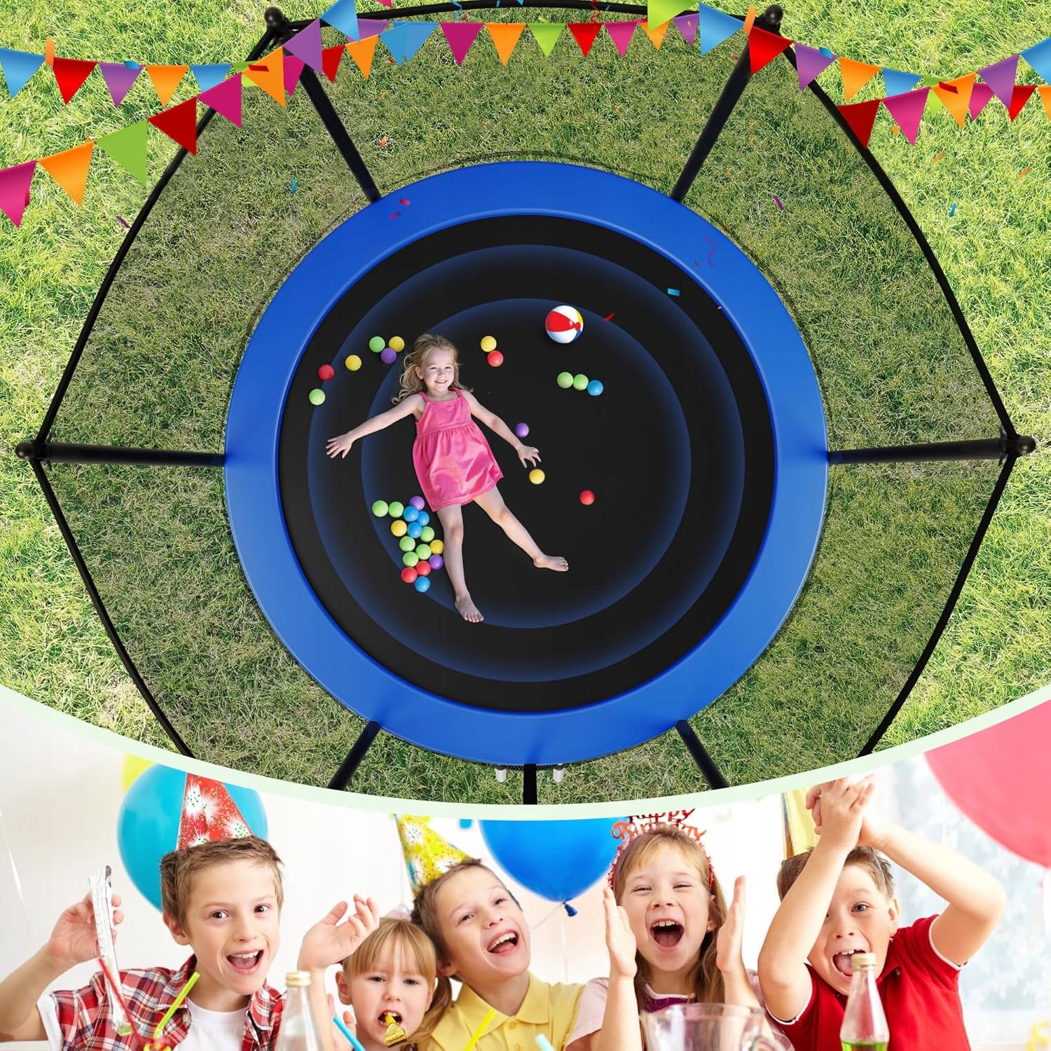 Safe Garden Trampoline for Adult Children 244cm 8FT. 150kg EN71 Manufacturer code 5905489745303