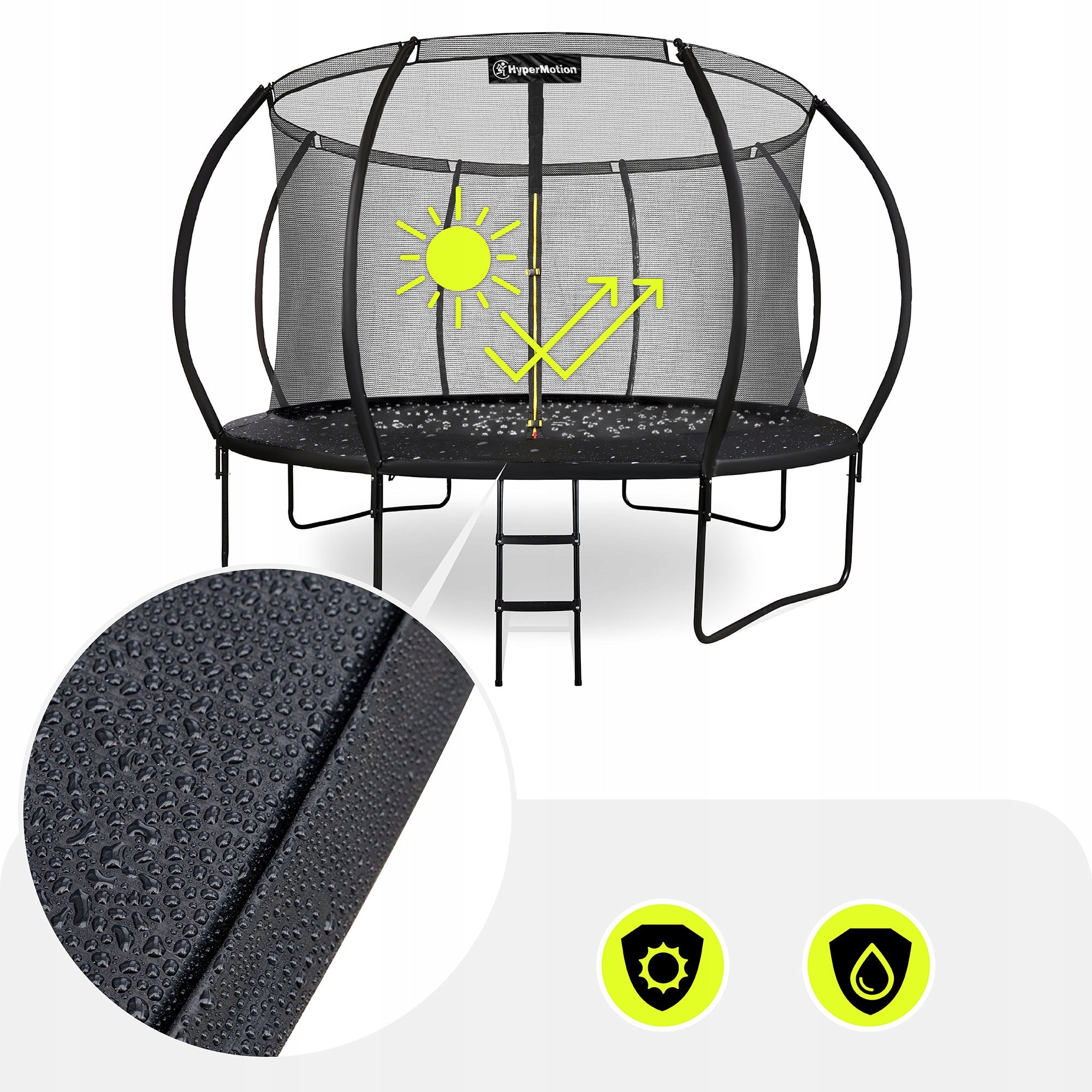 Safe Garden Trampoline for Adult Children Large 366cm XXL 150kg Height from ground level 89 cm