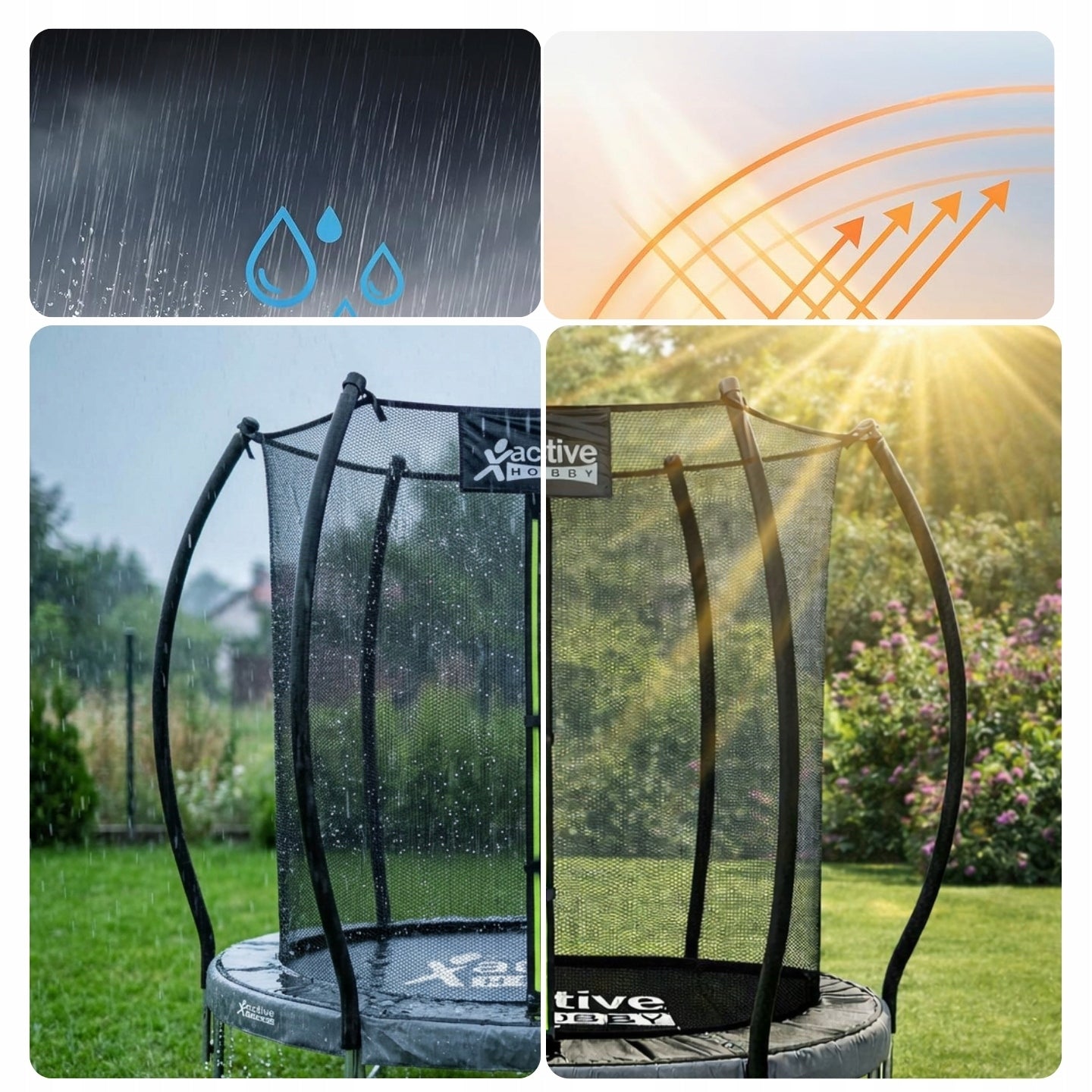 Safe Garden Trampoline for Children 8FT 252cm Indoor Mesh Ladder Kind with net