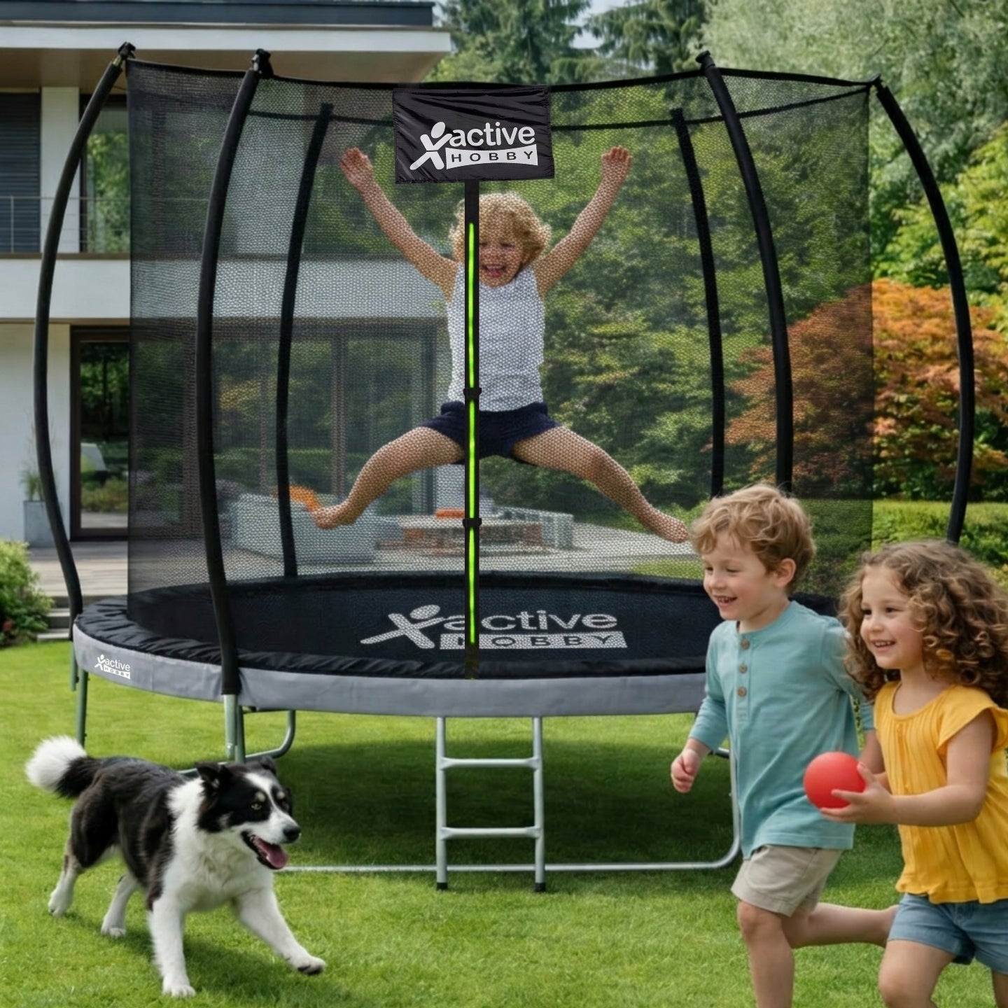 Safe Garden Trampoline for Children 8FT 252cm Indoor Mesh Ladder Manufacturer code 5901811011603