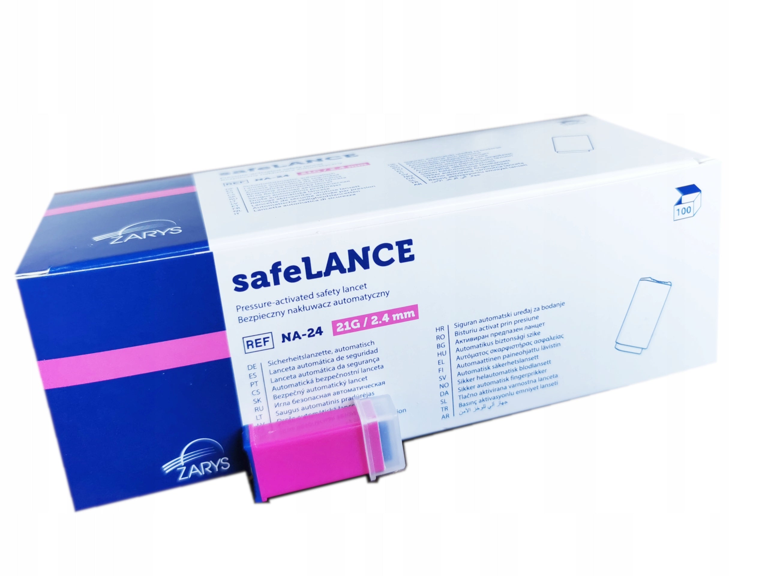 Safe automatic lancing device safeLANCE 21G / 2,4 mm