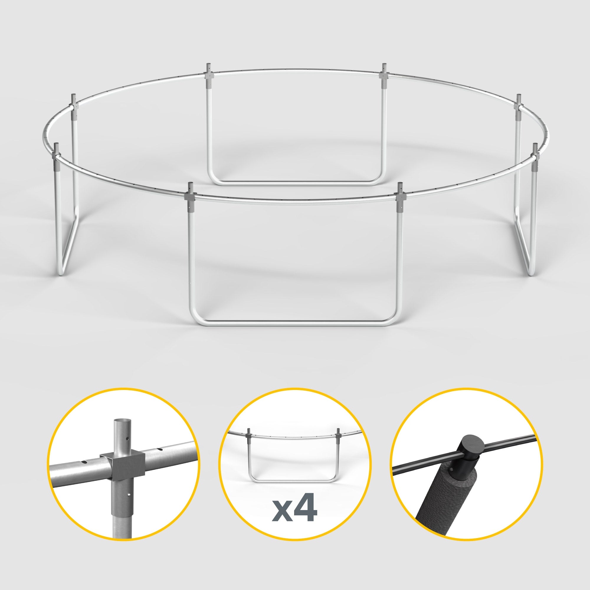 Safe garden trampoline for children 10ft/305 cm net ladder Rebel Manufacturer code RBA-8002