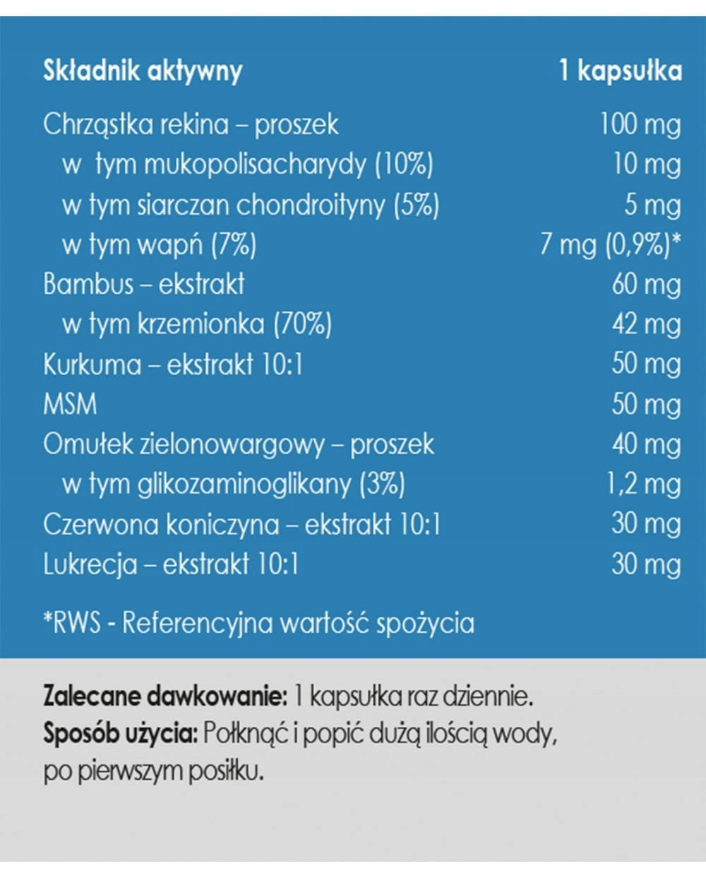 Safe movement - 50 capsules - Panaseus Manufacturer code YA1463