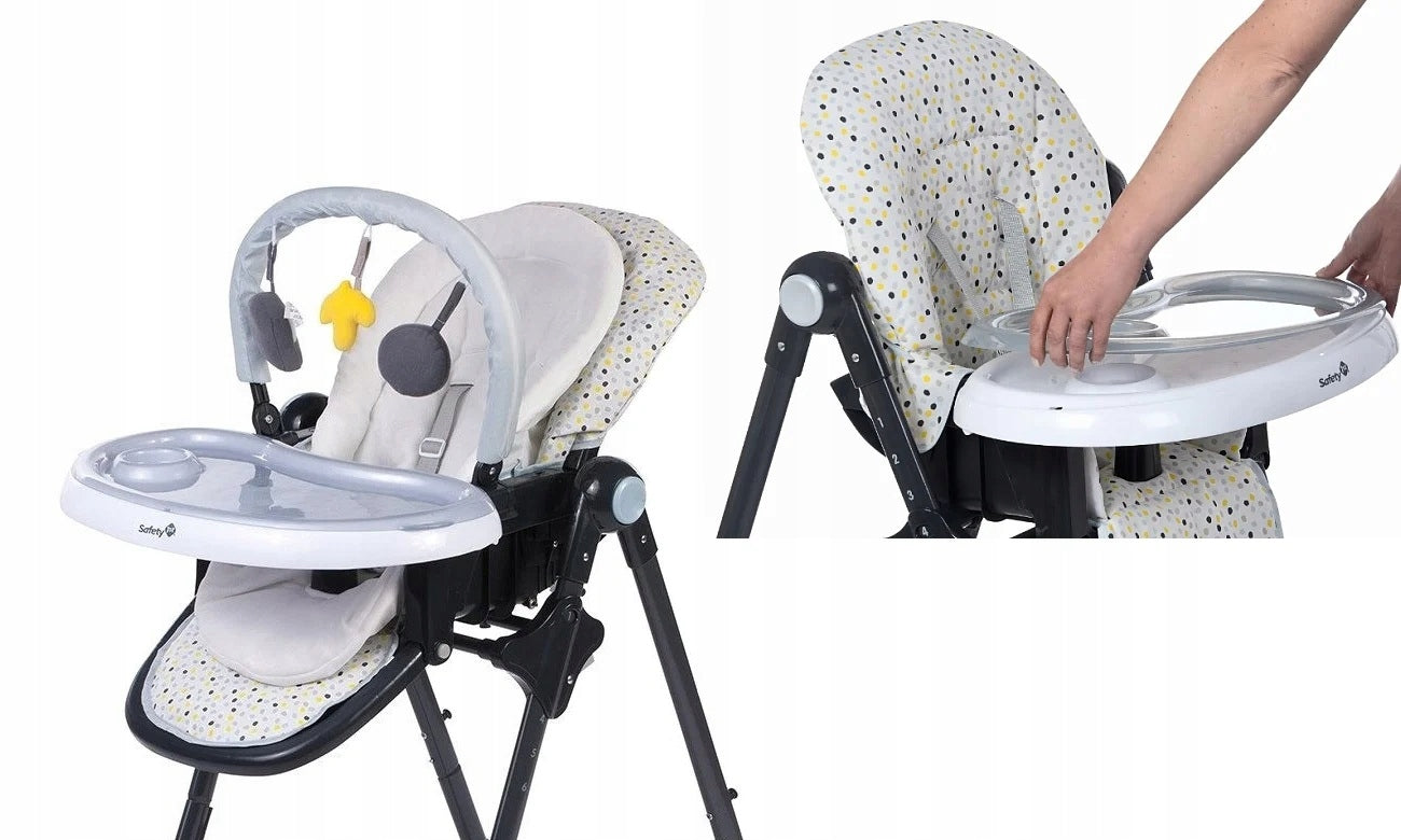 Safety 1st high chair KIWI 3in1 - grey patches, insert and headband. Manufacturer code 3220660332830