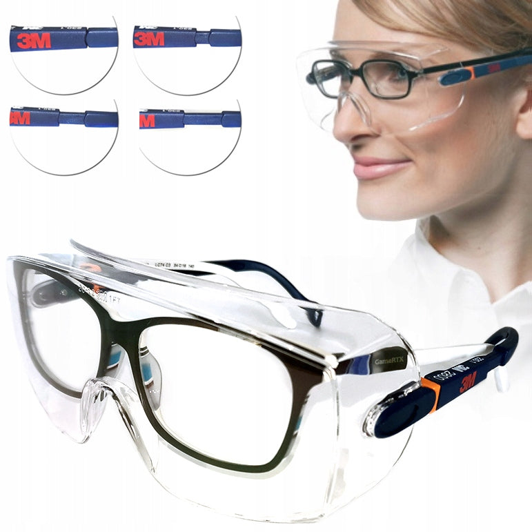 Safety Glasses 3m 2800 put on Correction Glasses Light Adjustable