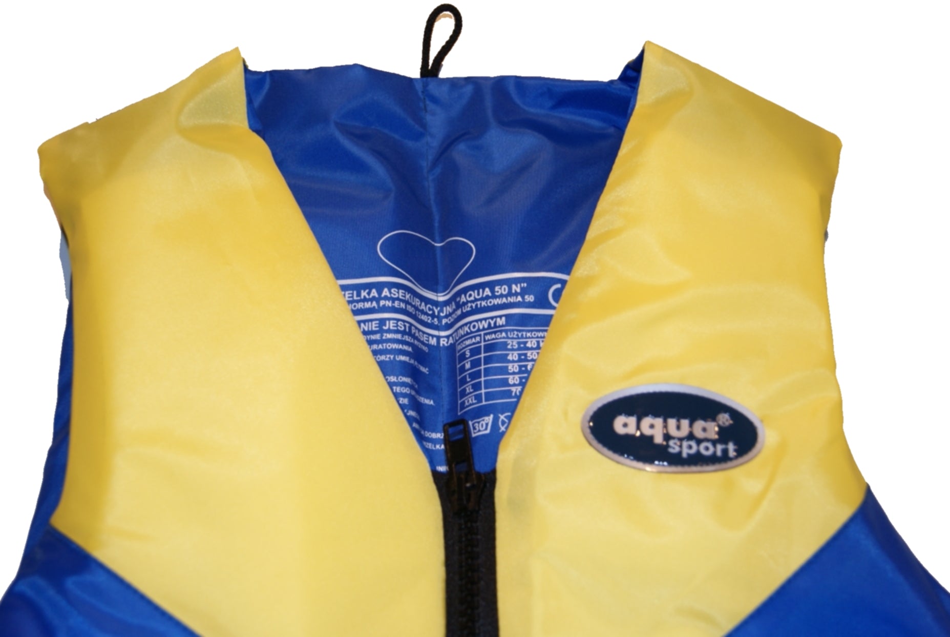 Safety VEST 50N XXL 90++kg LIFE VEST zipper + buckle + step belt CE Manufacturer code 0263