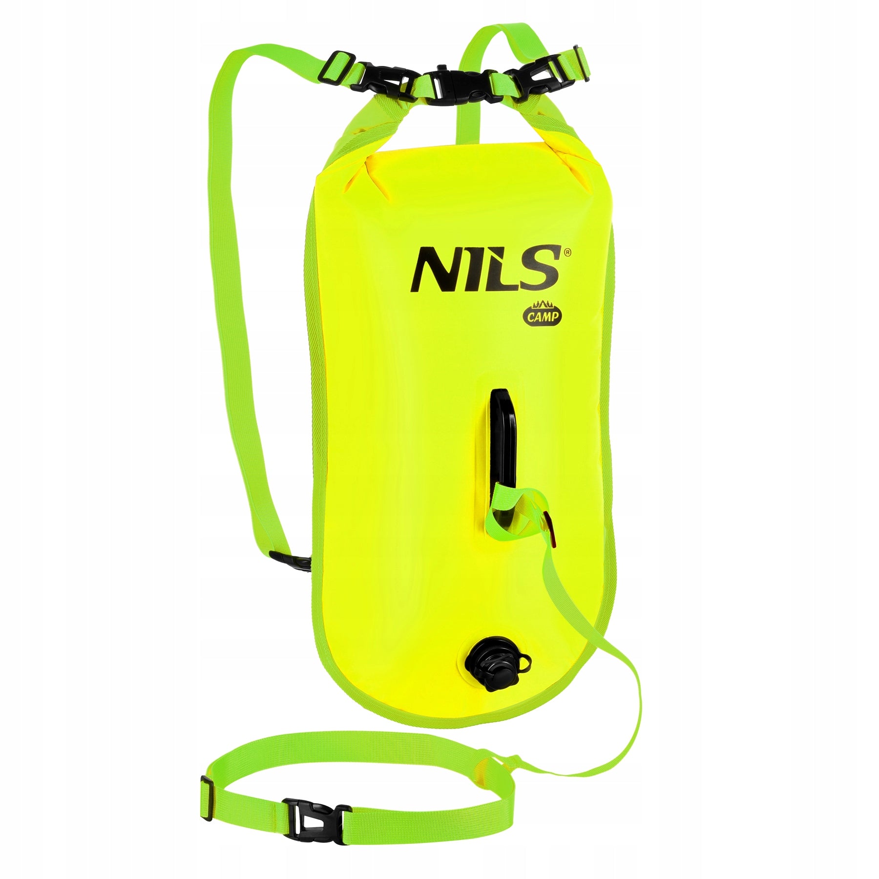 Safety buoy NILS CAMP Inflatable Yellow 28 L Backpack Harness IPX4 3in1 Manufacturer code 15-02-536-5908044775708