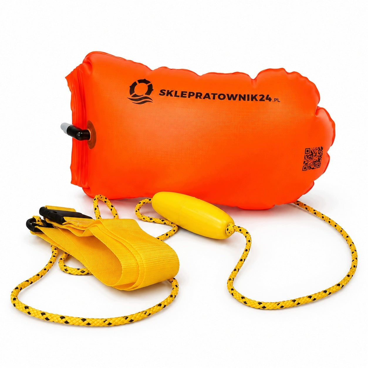 Safety buoy inflatable 2in1 Dry pocket and floating shackle