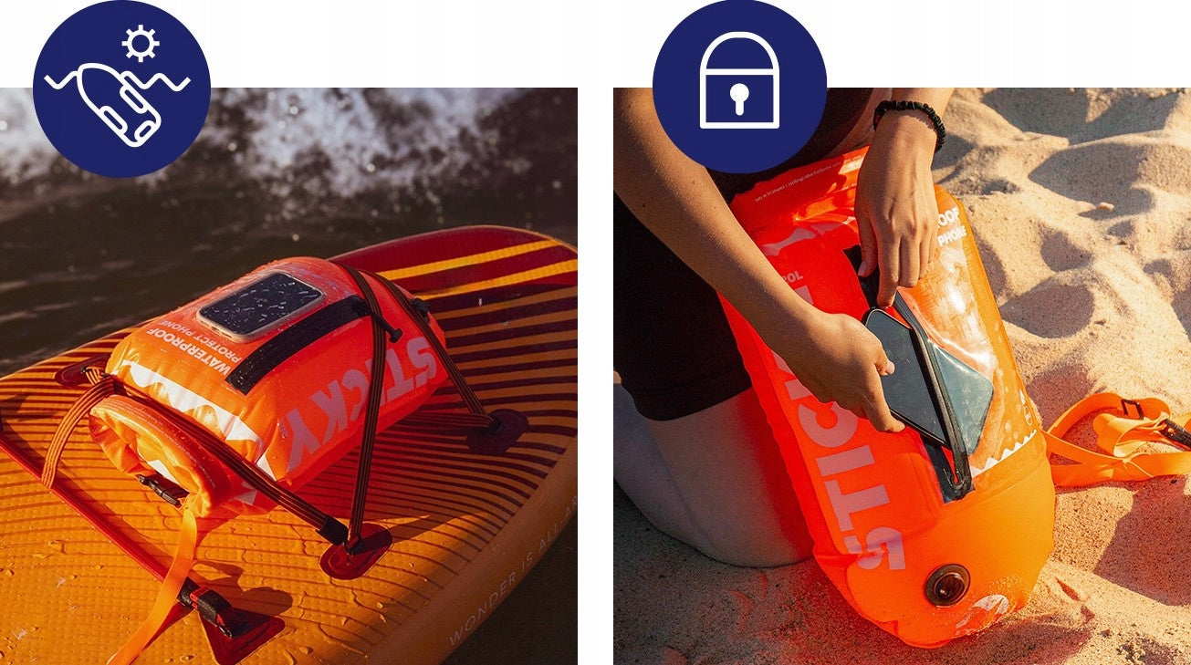 Safety buoy inflatable for swimming dry pocket Majestic Sport Kind buoy