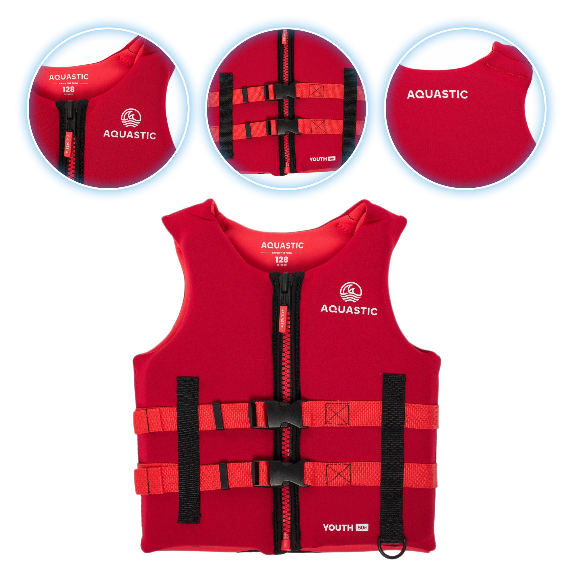 Safety vest LIFE VEST for CHILDREN 116cm AQUASTIC Youth 50N FOR WATER