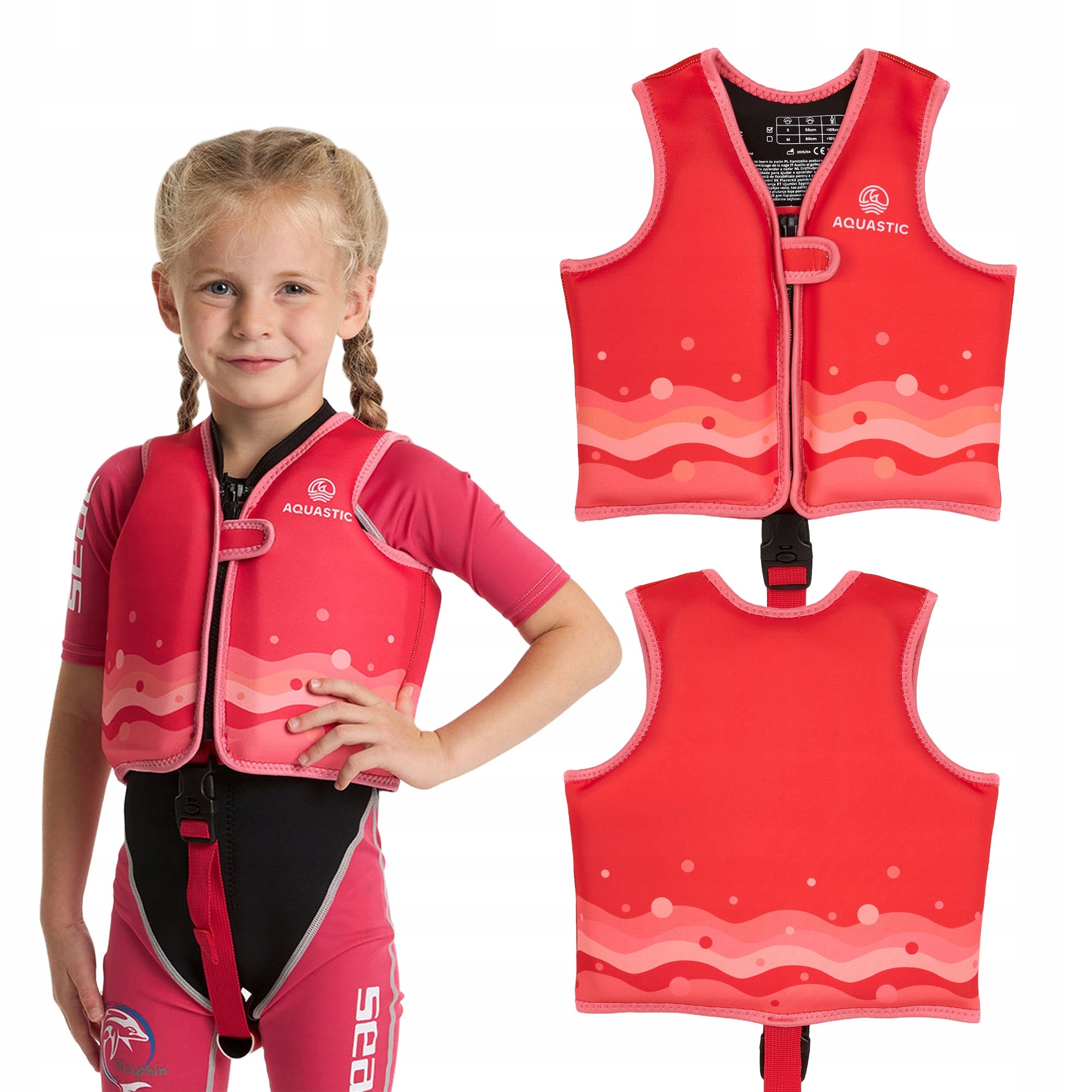 Safety vest LIFE VEST for CHILDREN AQUASTIC Junior for KAYAK SUP S