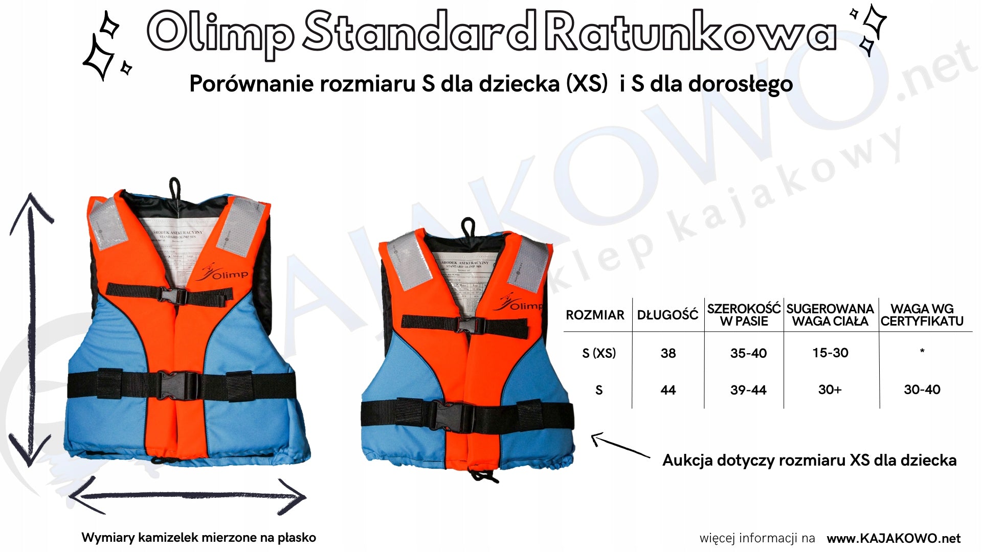 Safety vest Olimp Life Vest For Children Airplanes XS Children's EAN (GTIN) 5904883661639