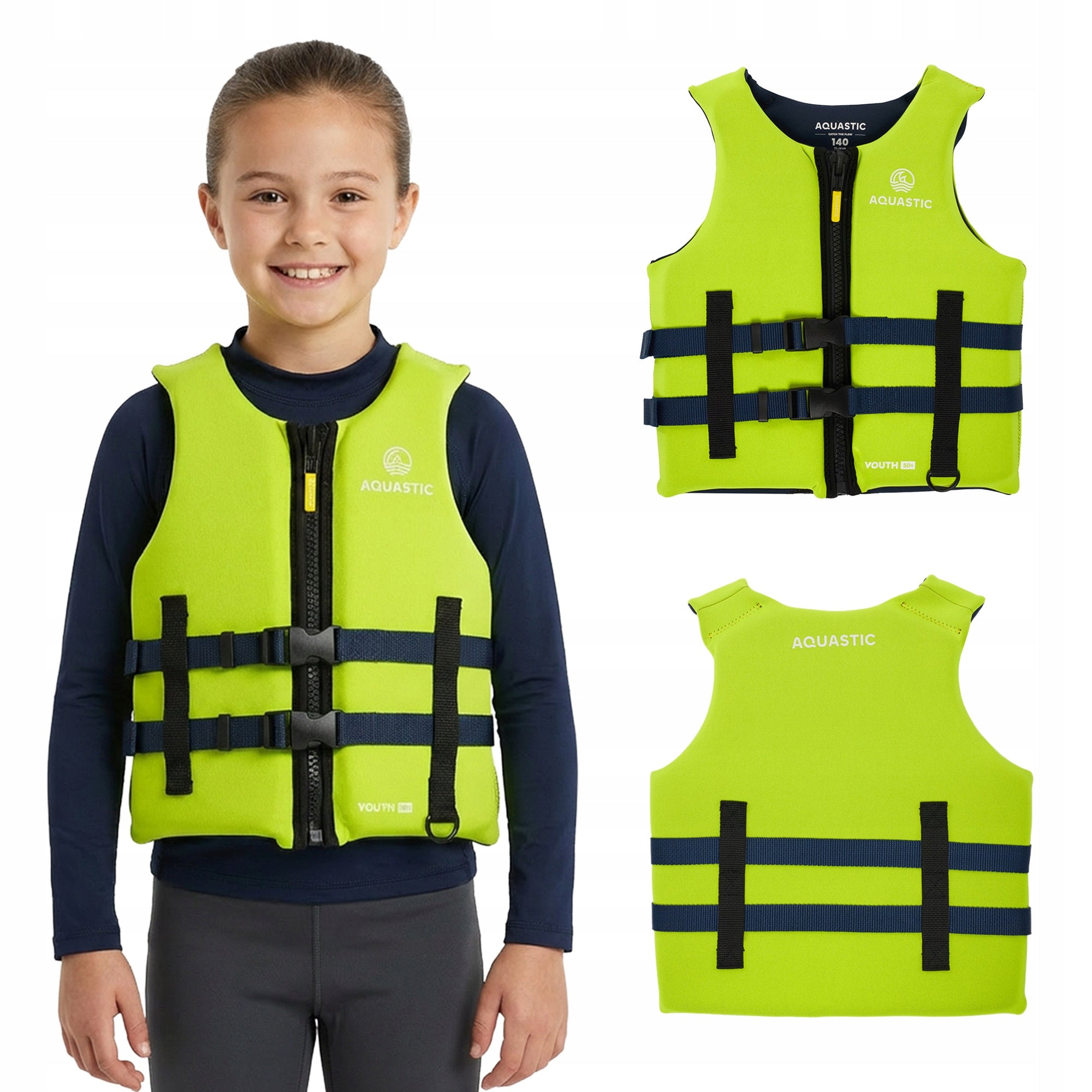 Safety vest for children 116cm LIFE VEST AQUASTIC Youth 50N FOR WATER