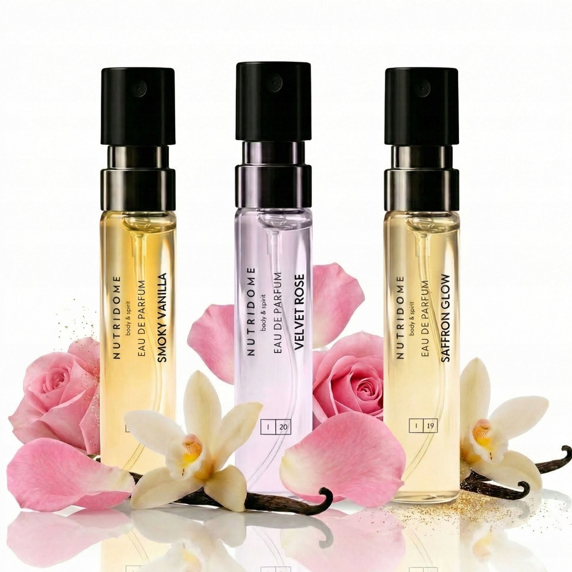 Saffron Glow Eau de Parfum 2 ml Nutridome permanent perfume unisex fragrance Manufacturer code Perfumy SAFFRON GLOW 2 ml Nutridome unisex