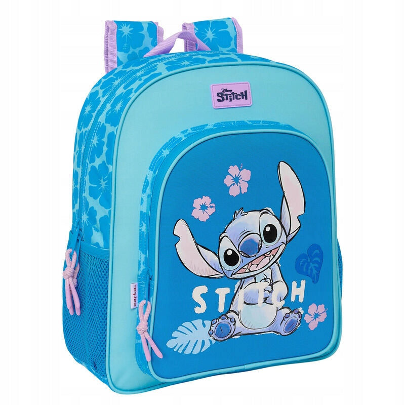 Safta Disney Stitch Hawaii 38cm Premium Backpack - Adaptable and Functional