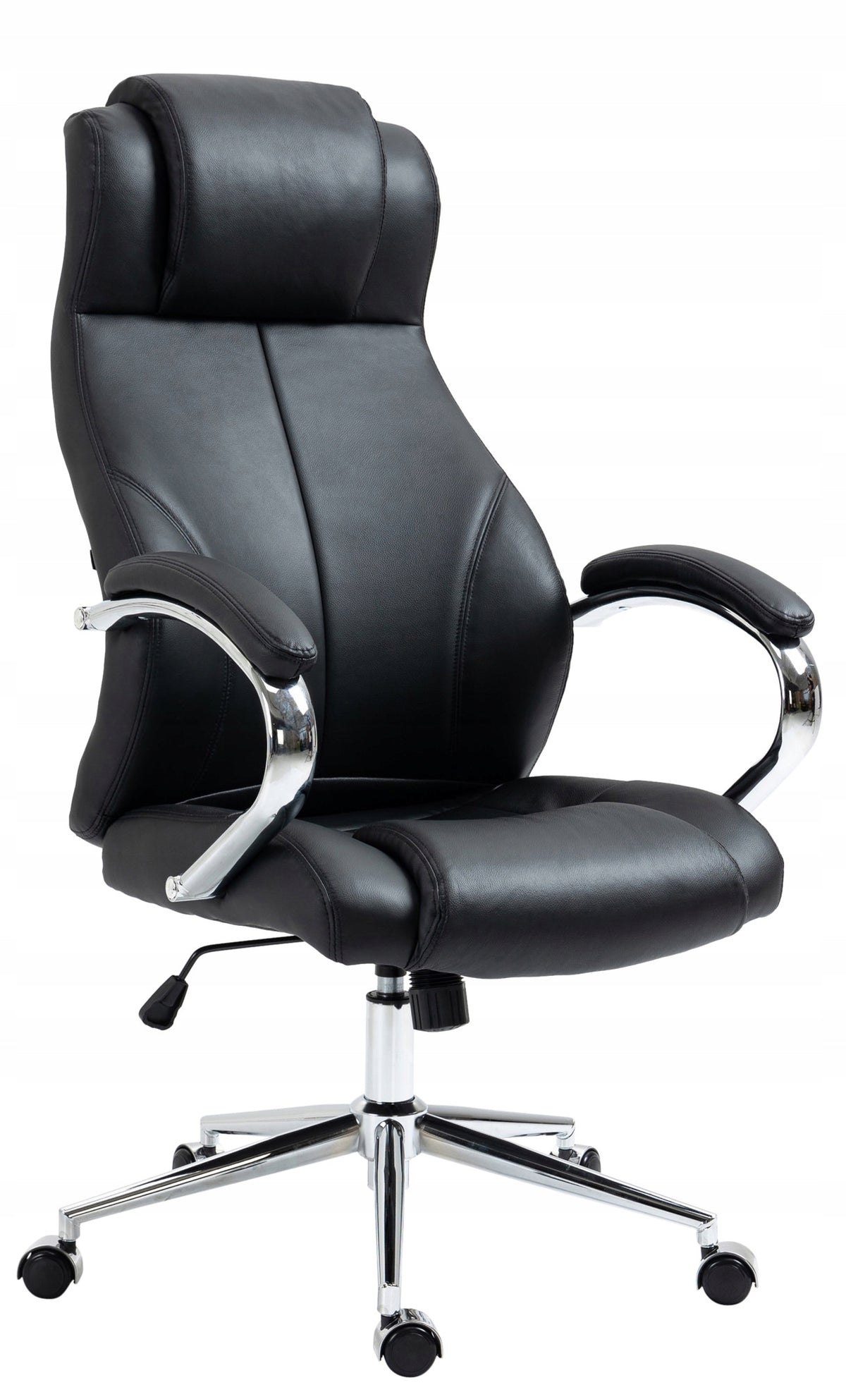 Salford Genuine Leather Office Chair, Black