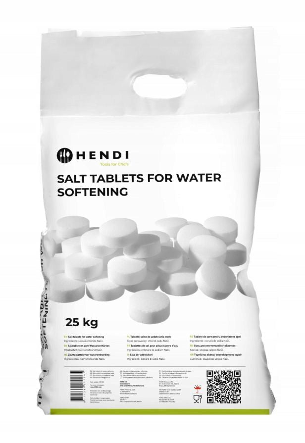 Salt tablets 25kg HENDI NaCl, for softener, NaCl, salt tablets