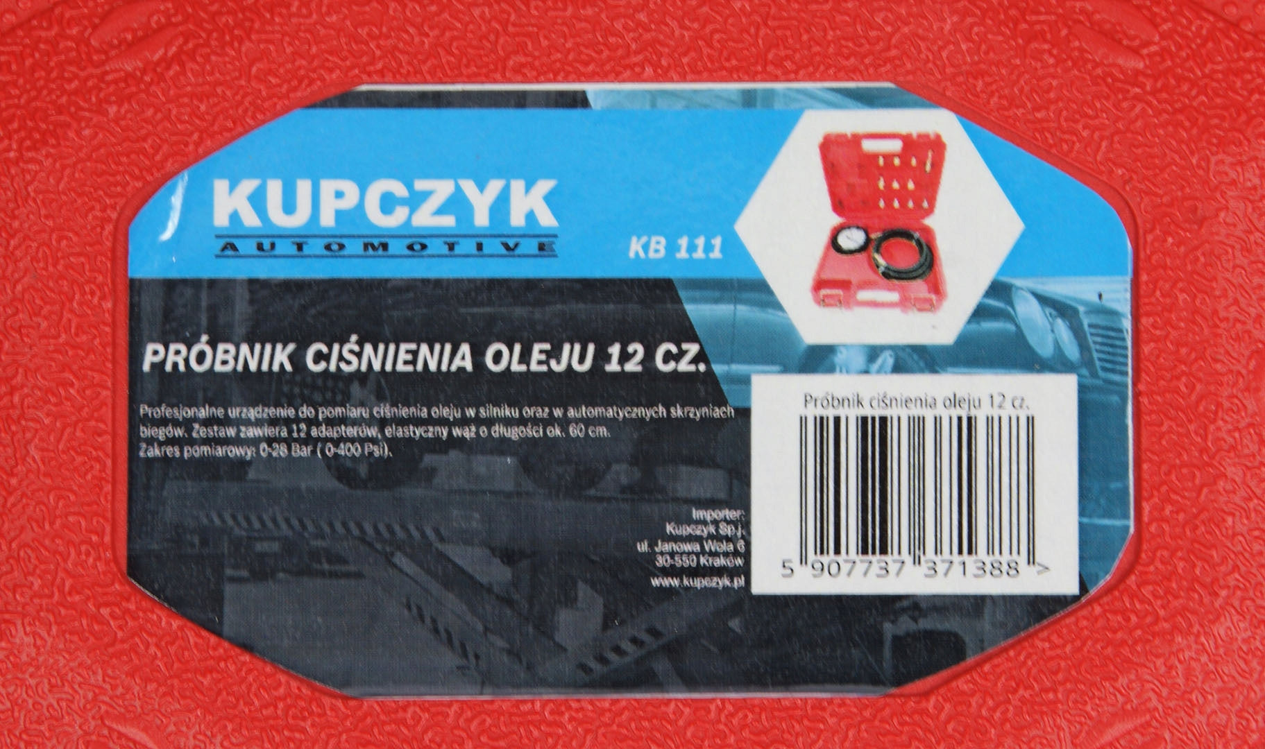 Sampler Tester Oil Pressure Meter 12 ele. Brand Kupczyk