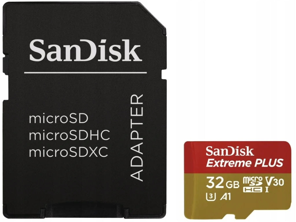 SanDisk Extreme Plus microSDHC 32GB 100MB/s Class 10 UHS-I V30 + adaptér