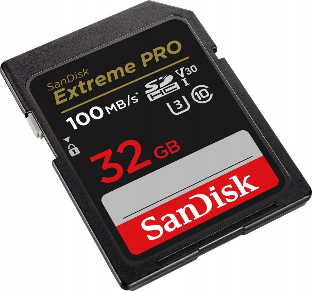 SanDisk Extreme Pro SDHC Memory Card 32GB 100/90 MB/s V30 UHS-I U3