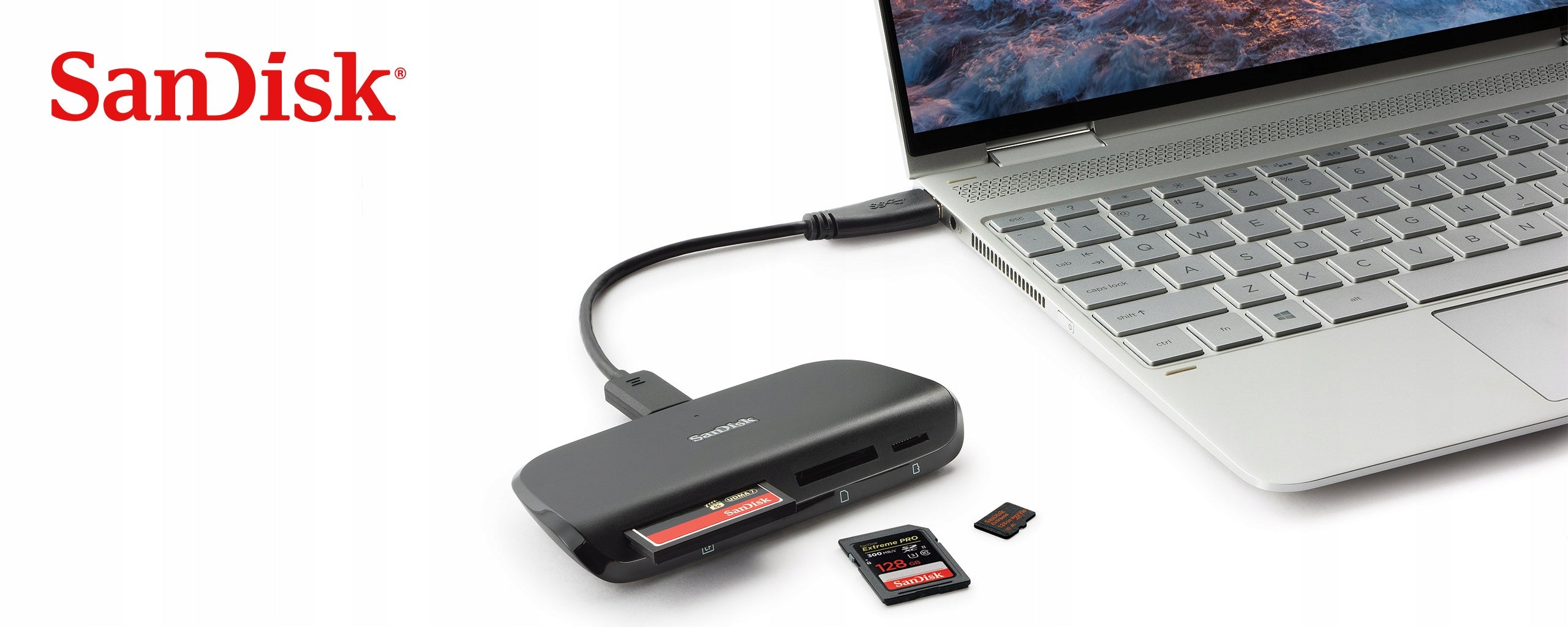 SanDisk QuickFlow SD UHS-I Card USB-A Reader Global Manufacturer code SDDR-C731-GNANN