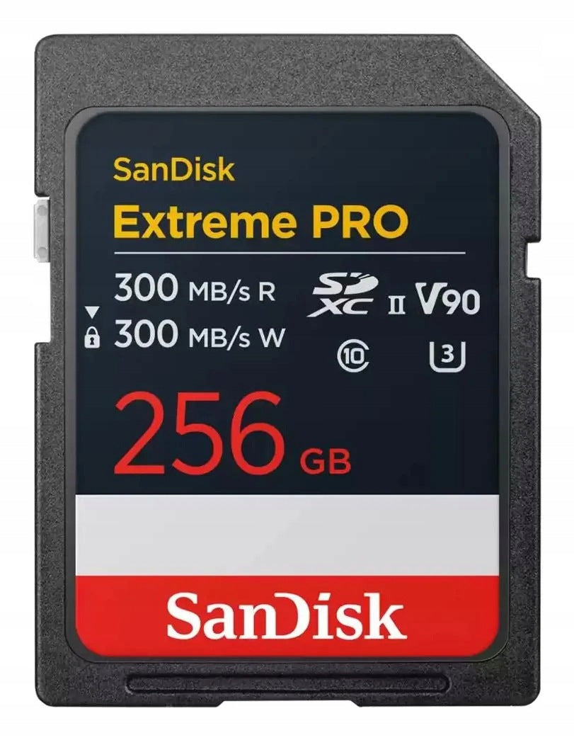 SanDisk SDXC 256GB Extreme Pro UHS-II V90 8K 300MB/s Manufacturer SanDisk