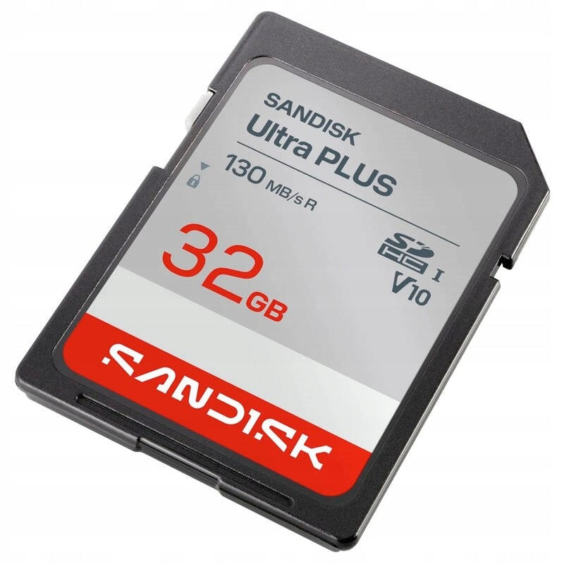 SanDisk Ultra PLUS SDHC 32GB 130MB/s Class 10 UHS-I U1 V10 memory card Manufacturer SanDisk