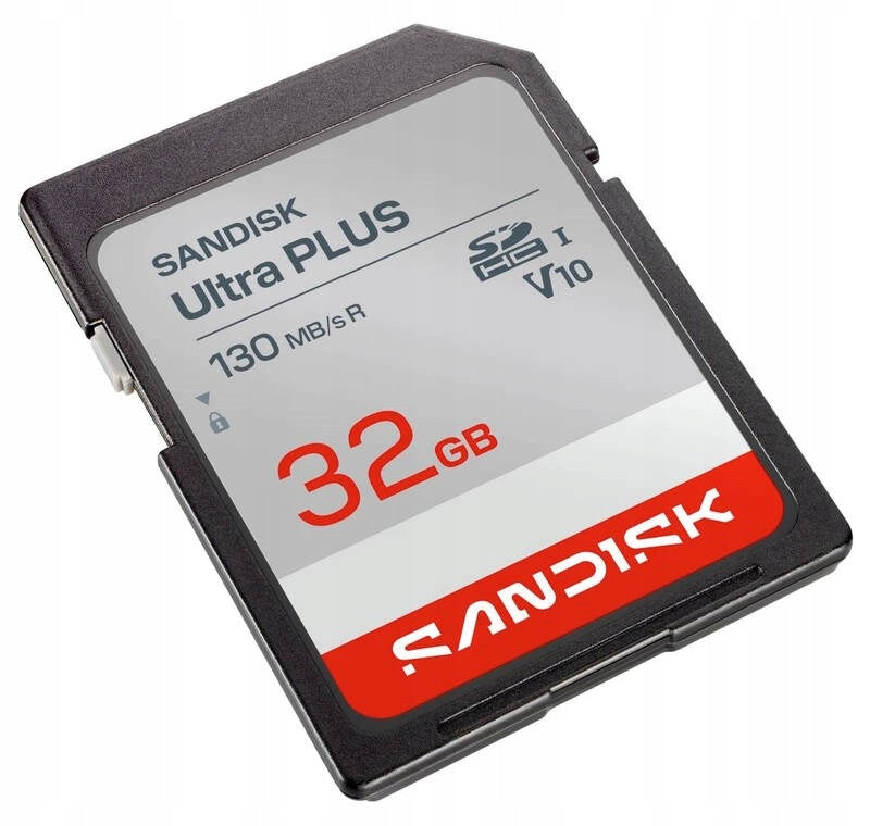 SanDisk Ultra PLUS SDHC 32GB 130MB/s Class 10 UHS-I U1 V10 memory card Packaging status original