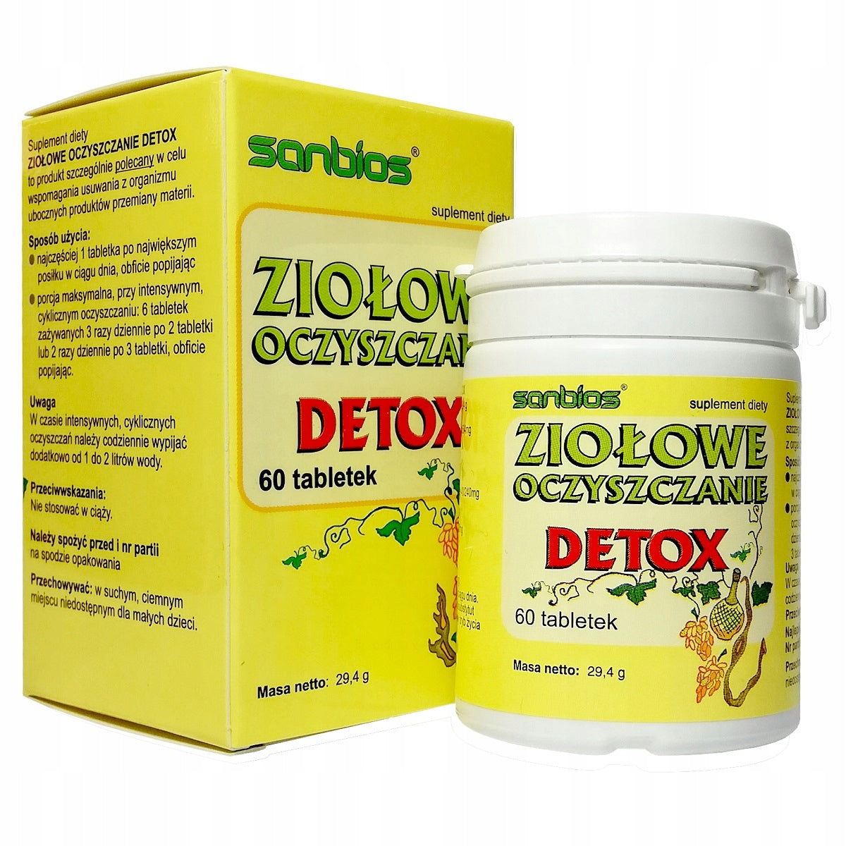 Sanbios Herbal Cleansing Detox tablets 60 ml 60 pcs.