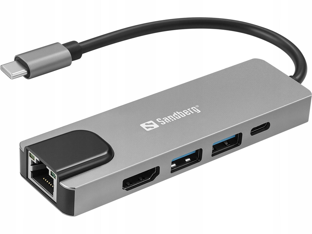Sandberg 336-99 USB-C 3.2 Gen 1 Silver Docking Station Manufacturer Sandberg