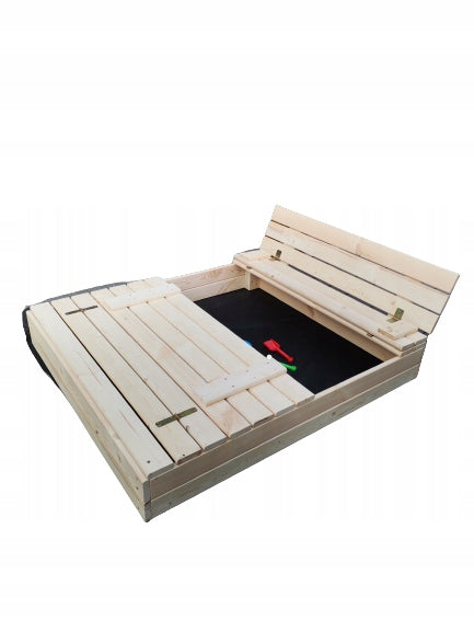 Sandbox 150x150x25 wooden lockable LARGE lava cover Brand drewnoNet