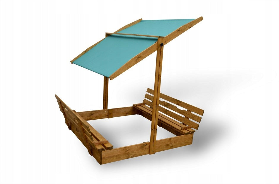 Sandbox 180x180with Canopy Wooden Benches Brand no brand