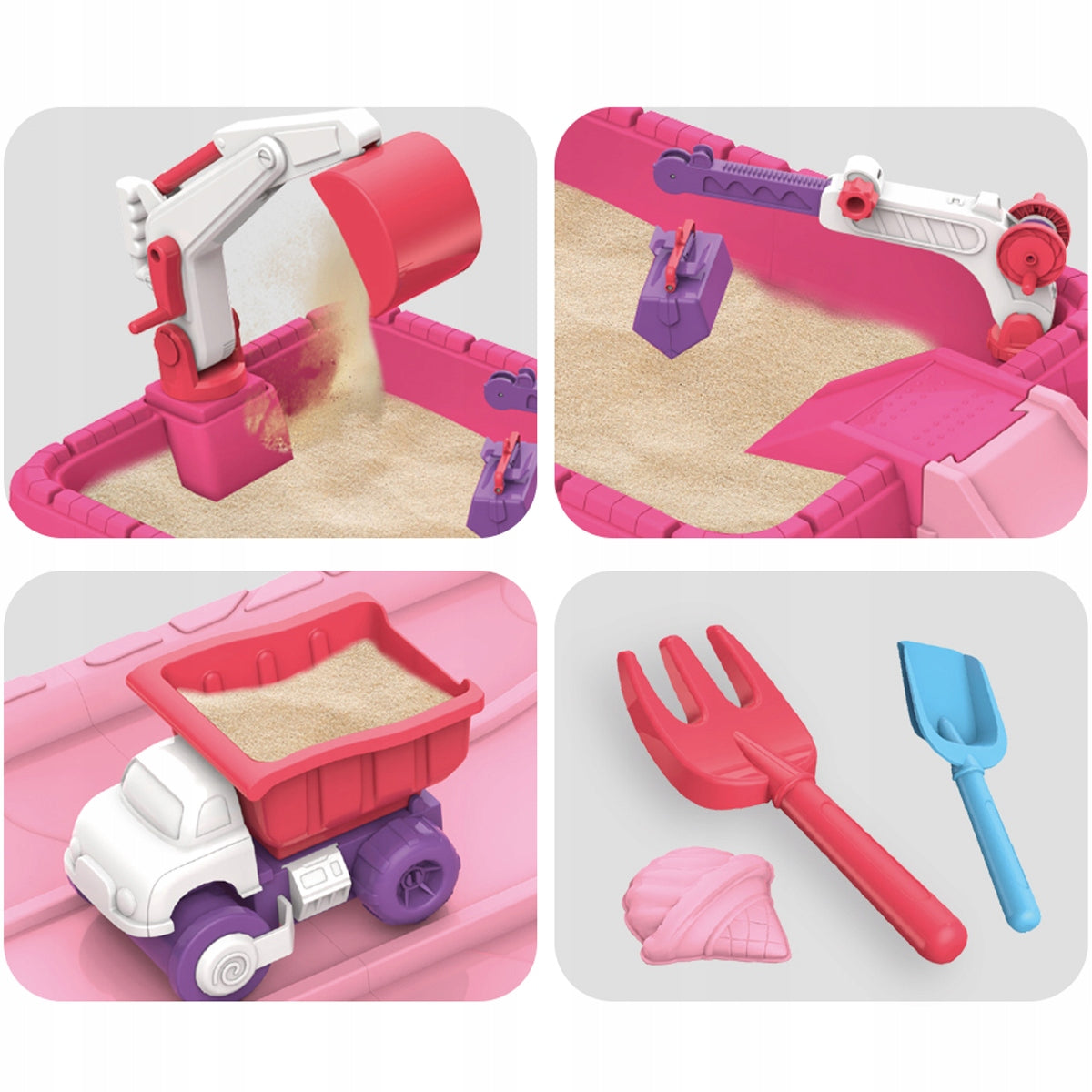 Sandbox Beach Table Water Table Excavator Auto Molds Spatula Grabki Manufacturer code Piaskownica Stolik plażowy