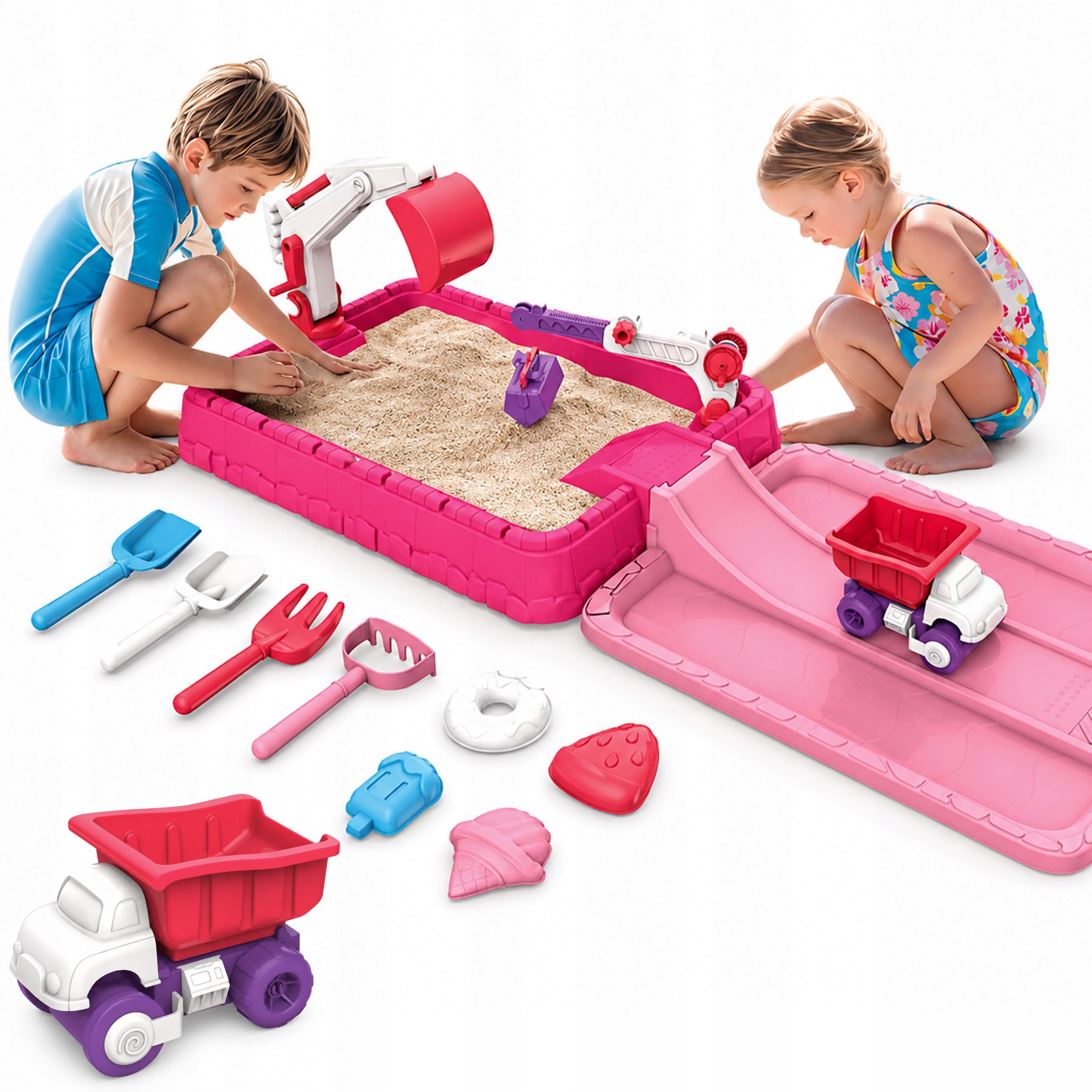 Sandbox Beach Table Water Table Excavator Auto Molds Spatula Grabki